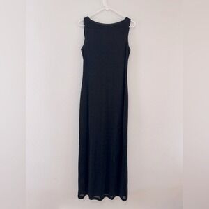 Alex Evenings Womens Black Metallic Lurex Cowl Back Maxi Gown Dress Size 10 (738